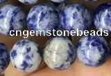 CBS602 15.5 inches 8mm round blue spot stone beads wholesale