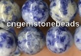 CBS605 15.5 inches 14mm round blue spot stone beads wholesale