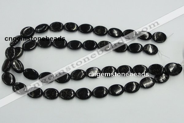 CBT09 16 inches 13*18mm oval natural biotite beads wholesale