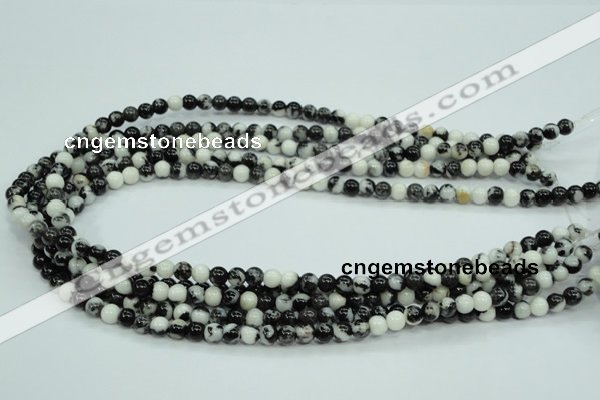 CBW101 15.5 inches 6mm round black & white jasper beads