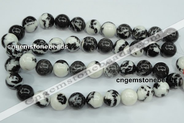 CBW107 15.5 inches 18mm round black & white jasper beads