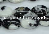 CBW125 15.5 inches 13*18mm oval black & white jasper beads