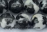 CBW186 15 inches 10mm round black & white jasper beads, 2mm hole