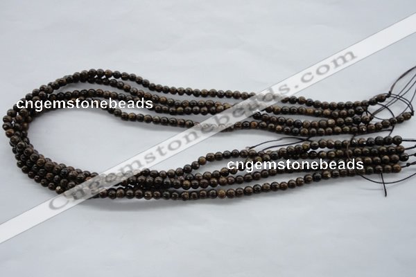 CBZ100 15.5 inches 4mm round bronzite gemstone beads