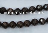 CBZ103 15.5 inches 6mm faceted round bronzite gemstone beads