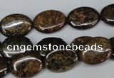 CBZ218 15.5 inches 12*16mm oval bronzite gemstone beads