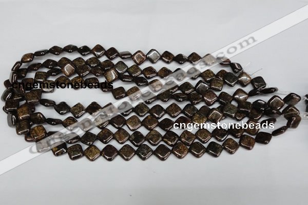 CBZ222 15.5 inches 10*10mm diamond bronzite gemstone beads