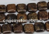 CBZ226 15.5 inches 12*12mm square bronzite gemstone beads