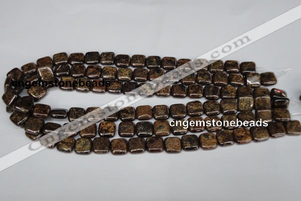 CBZ226 15.5 inches 12*12mm square bronzite gemstone beads