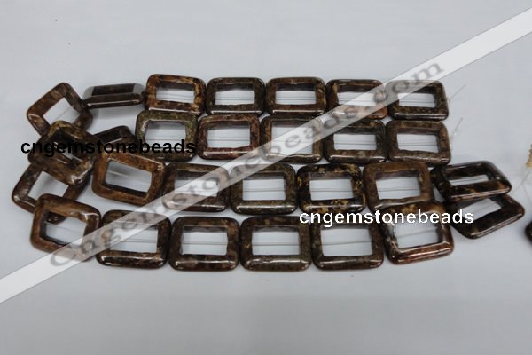 CBZ250 15.5 inches 25*30mm rectangle bronzite gemstone beads