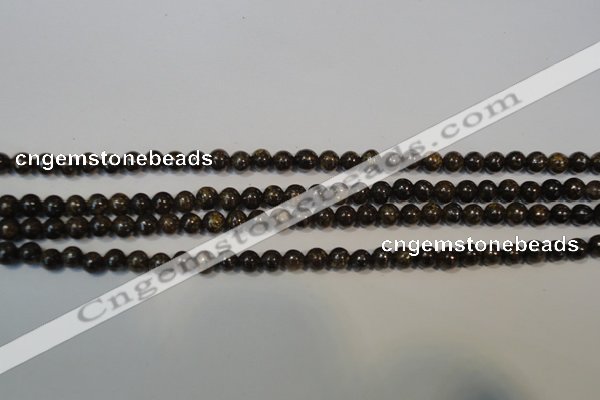 CBZ253 15.5 inches 4mm round bronzite gemstone beads wholesale