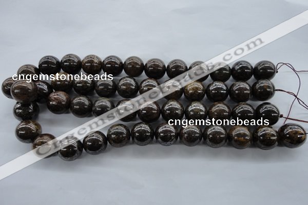 CBZ300 15.5 inches 16mm round bronzite gemstone beads wholesale