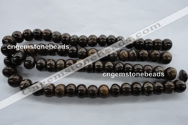 CBZ303 15.5 inches 12*15mm rondelle bronzite gemstone beads wholesale