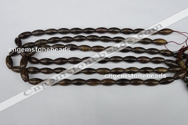CBZ405 15.5 inches 8*16mm rice bronzite gemstone beads