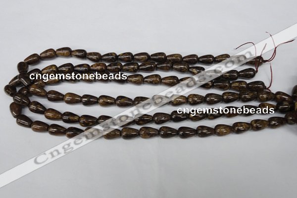 CBZ411 15.5 inches 8*12mm teardrop bronzite gemstone beads