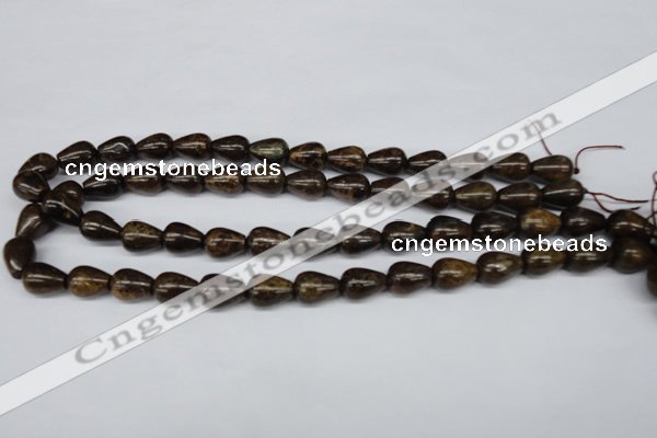 CBZ412 15.5 inches 10*14mm teardrop bronzite gemstone beads