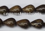 CBZ413 15.5 inches 12*16mm teardrop bronzite gemstone beads