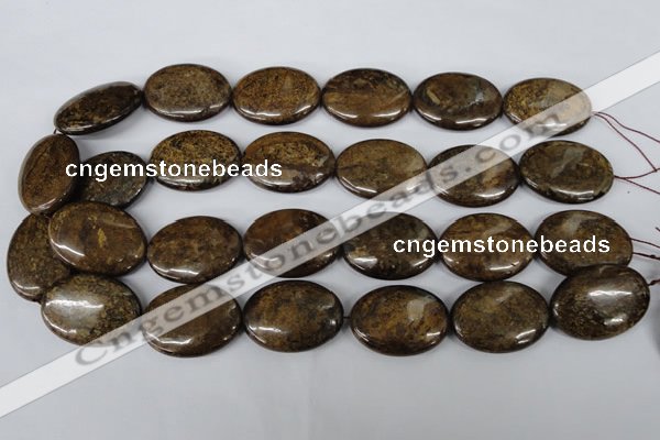 CBZ422 15.5 inches 22*30mm oval bronzite gemstone beads