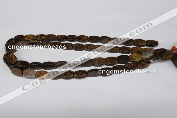 CBZ426 15.5 inches 10*14mm flat drum bronzite gemstone beads