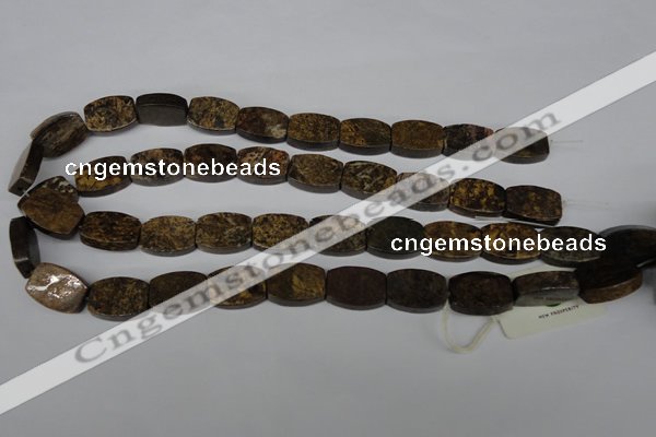 CBZ427 15.5 inches 12*16mm flat drum bronzite gemstone beads