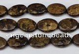 CBZ436 15.5 inches 10*14mm faceted oval bronzite gemstone beads