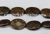 CBZ437 15.5 inches 12*16mm faceted oval bronzite gemstone beads