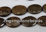 CBZ438 15.5 inches 13*18mm faceted oval bronzite gemstone beads