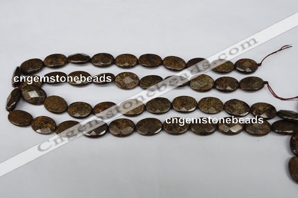 CBZ438 15.5 inches 13*18mm faceted oval bronzite gemstone beads