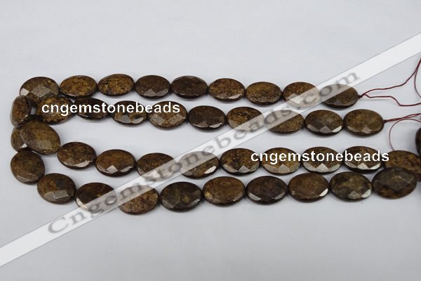 CBZ439 15.5 inches 15*20mm faceted oval bronzite gemstone beads