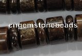 CBZ58 15.5 inches 6*18mm & 12*18mm rondelle bronzite gemstone beads