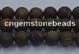 CBZ600 15.5 inches 4mm round matte bronzite beads wholesale