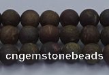 CBZ601 15.5 inches 6mm round matte bronzite beads wholesale