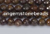 CBZ610 15.5 inches 4mm faceted round bronzite gemstone beads