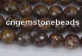 CBZ612 15.5 inches 8mm faceted round bronzite gemstone beads