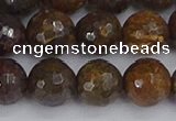 CBZ614 15.5 inches 12mm faceted round bronzite gemstone beads