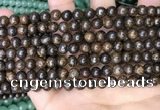 CBZ619 15.5 inches 6mm round bronzite beads wholesale
