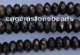 CBZ65 15.5 inches 6*10mm faceted rondelle bronzite gemstone beads