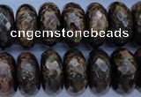 CBZ68 15.5 inches 10*20mm faceted rondelle bronzite gemstone beads