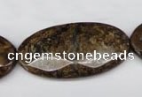 CBZ82 15.5 inches 20*40mm faceted oval bronzite gemstone beads