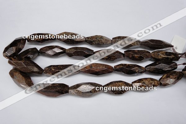 CBZ87 15.5 inches 14*34mm faceted nuggets bronzite gemstone beads