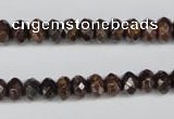 CBZ91 15.5 inches 5*8mm faceted rondelle bronzite gemstone beads