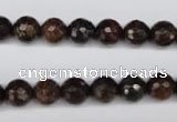 CBZ94 15.5 inches 8mm faceted round bronzite gemstone beads