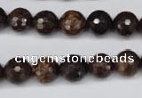 CBZ95 15.5 inches 10mm faceted round bronzite gemstone beads