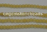 CCA01 15.5 inches 3mm round yellow calcite gemstone beads wholesale