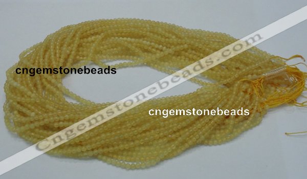 CCA01 15.5 inches 3mm round yellow calcite gemstone beads wholesale