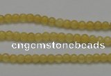 CCA02 15.5 inches 4mm round yellow calcite gemstone beads wholesale