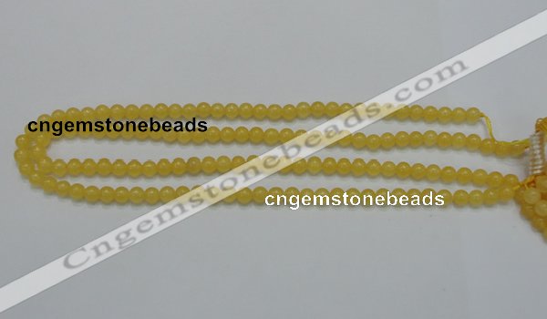 CCA03 15.5 inches 6mm round yellow calcite gemstone beads wholesale