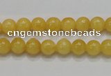 CCA04 15.5 inches 8mm round yellow calcite gemstone beads wholesale