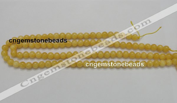 CCA04 15.5 inches 8mm round yellow calcite gemstone beads wholesale