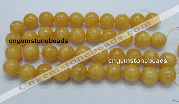 CCA08 15.5 inches 20mm round yellow calcite gemstone beads wholesale